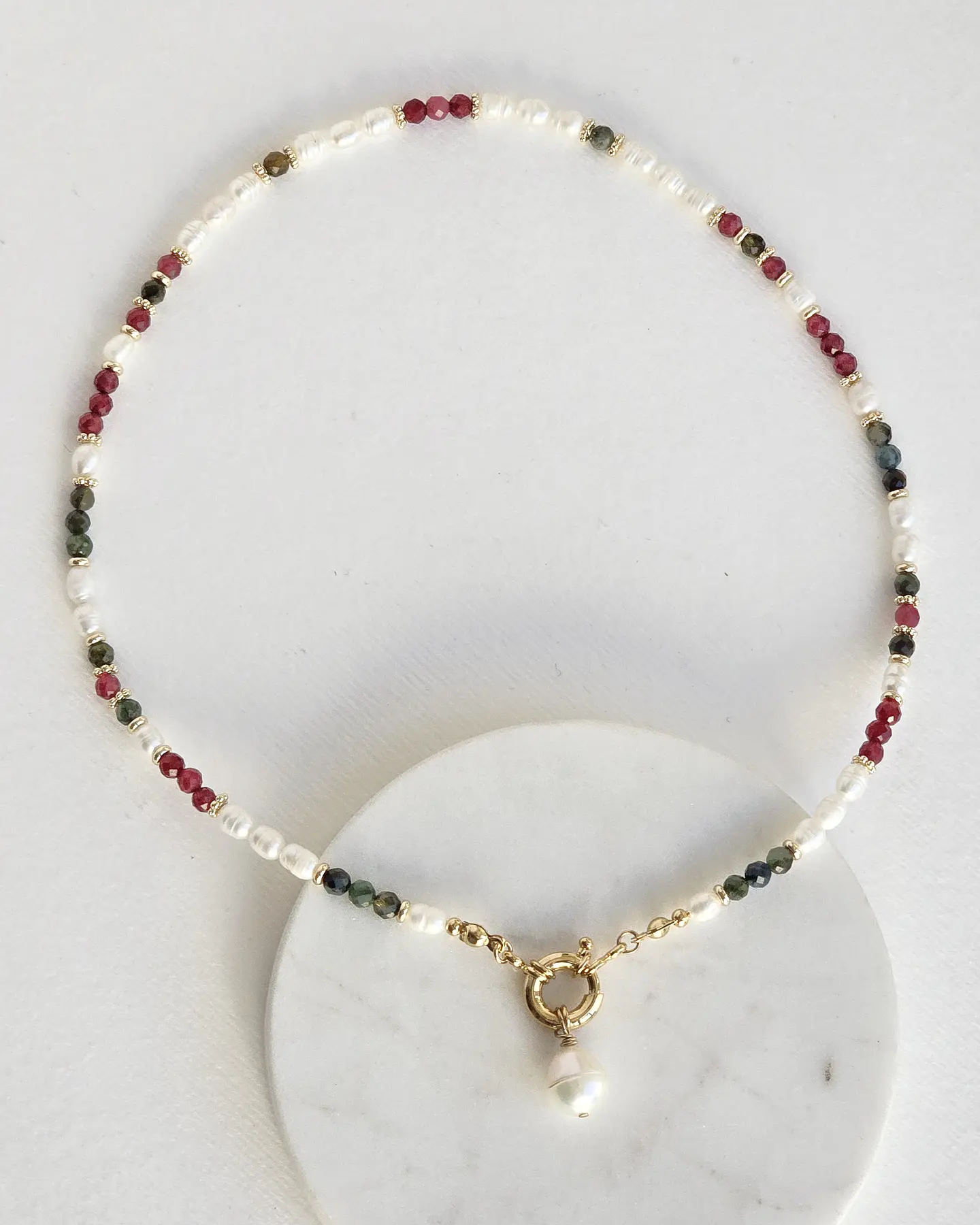 Collar perlas y piedras naturales 2