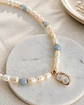 Collar perlas, agua marina y perla barroca - Miniatura 1