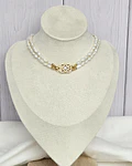 Choker perlas arroz centro vintage