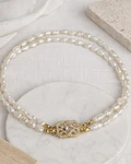Choker perlas arroz centro vintage