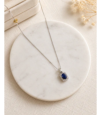 Collar cristal azul