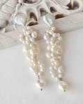 Aros perlas bordados
