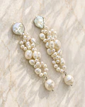 Aros perlas bordados
