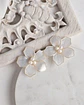Aros flor anacarada con perlas - Miniatura 2