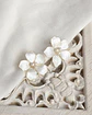 Aros flor anacarada con perlas - Miniatura 1