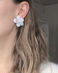Aros flor anacarada con perlas - Miniatura 4
