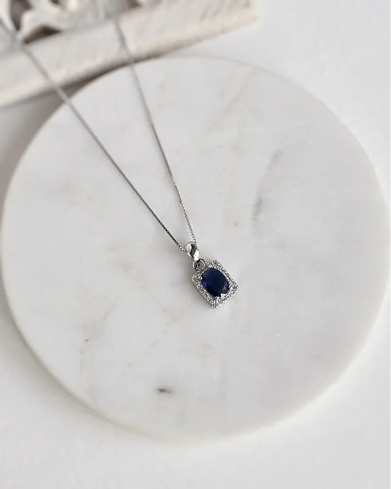 Collar cristal azul