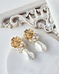Aros flor con perla barroca y racimo - Miniatura 1