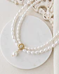 Choker perlas con centro vintage y perla - Miniatura 1