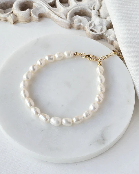 Pulseras perlas de río