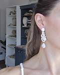Aros perlas bordados