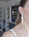 Aros perlas bordados
