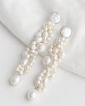 Aros perlas bordados