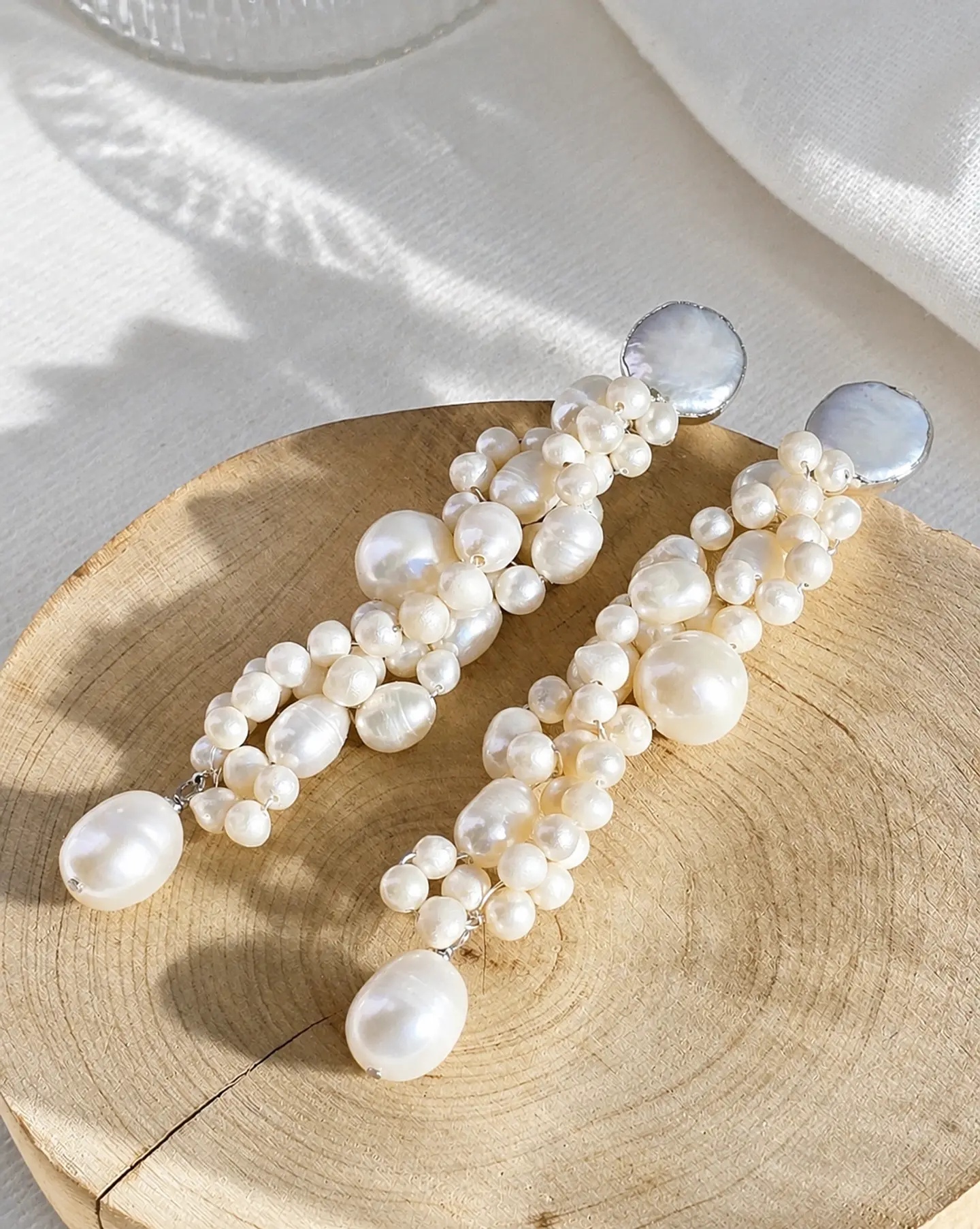 Aros perlas bordados 1