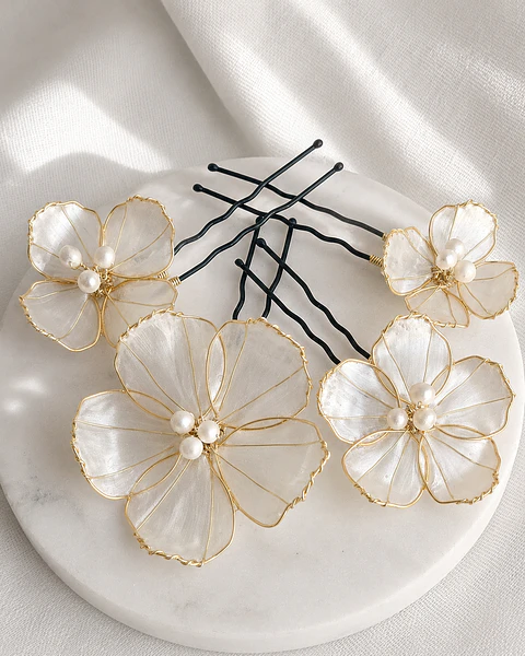 Pins de 4 flores anacaradas