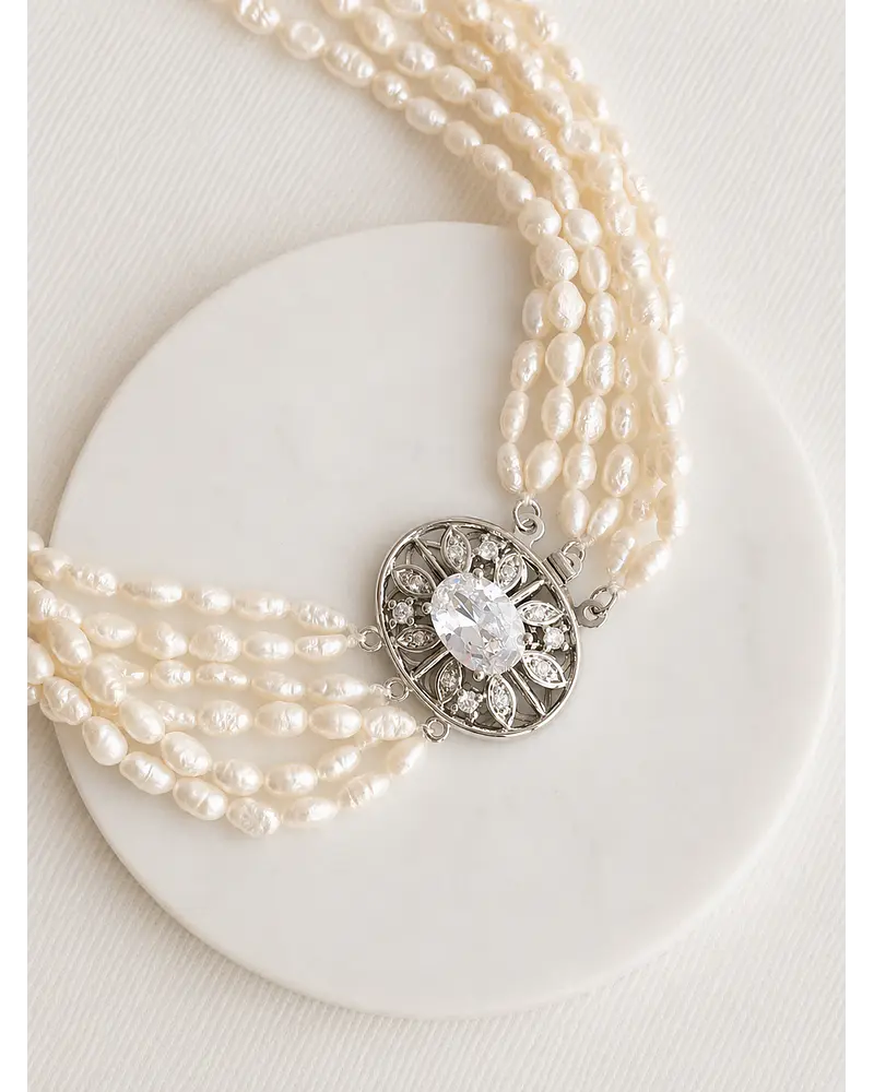 Choker grande 6 vueltas centro vintage