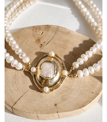 Choker perlas con perla barroca