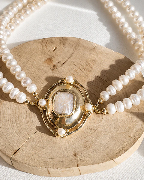 Choker perlas con perla barroca