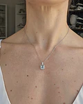 Collar circonitas y cristal celeste