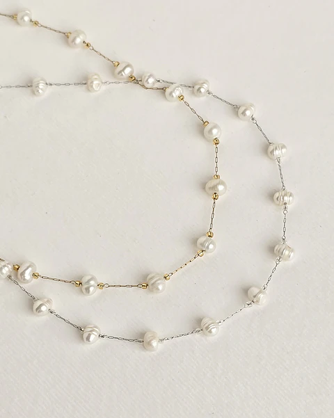 Collar perlas naturales