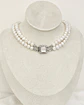 Choker perlas con centro nácar cuadrado - Miniatura 3