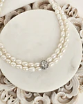 Choker perlas doble con centro vintage 2