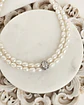 Choker perlas doble con centro vintage 2 - Miniatura 1