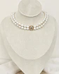 Choker perlas doble con centro vintage cuadrado - Miniatura 3