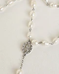 Rosario perlas naturales y cruz circonitas