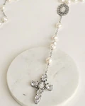 Rosario XL perlas y cruz con virgen de nácar