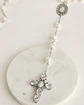 Rosario XL perlas y cruz con virgen de nácar - Miniatura 5