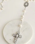 Rosario XL perlas y cruz con virgen de nácar
