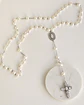 Rosario XL perlas y cruz con virgen de nácar - Miniatura 6