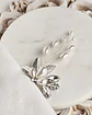 Pin de hoja y ramita perlas silver - Miniatura 2