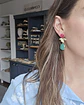 Aros jade frambuesa hoja y cristal menta - Miniatura 3