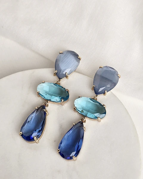 Aros azules con calipso distintas formas