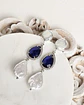 Aros con perla y cristal azul - Miniatura 2