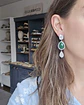 Aros cristal verde y perla - Miniatura 3