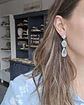 Aros base vintage cristal menta y blanco - Miniatura 3