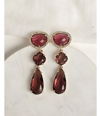 Aros frambuesa y burdeo