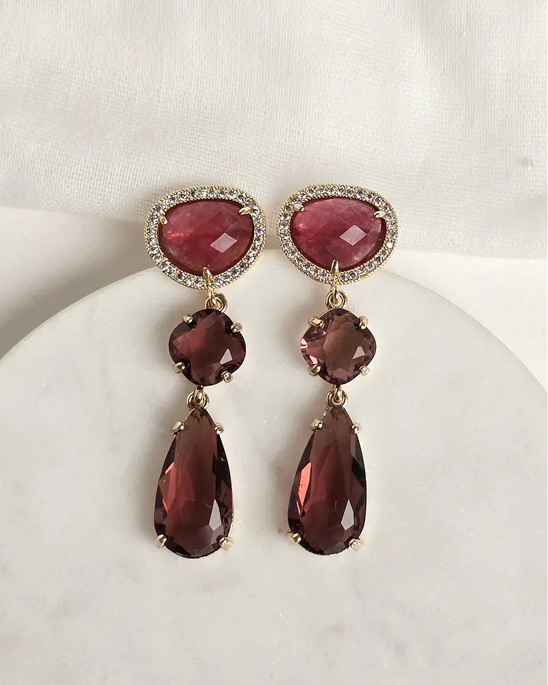 Aros frambuesa y burdeo