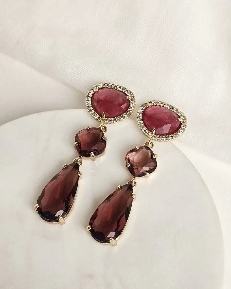 Aros frambuesa y burdeo