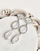 Aros cuarzo, cristal blanco y perla - Miniatura 1