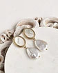 Aros vintage nácar y perla natural - Miniatura 2