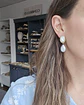 Aros vintage nácar y perla natural - Miniatura 3