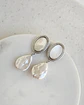 Aros vintage nácar y perla barroca silver - Miniatura 1