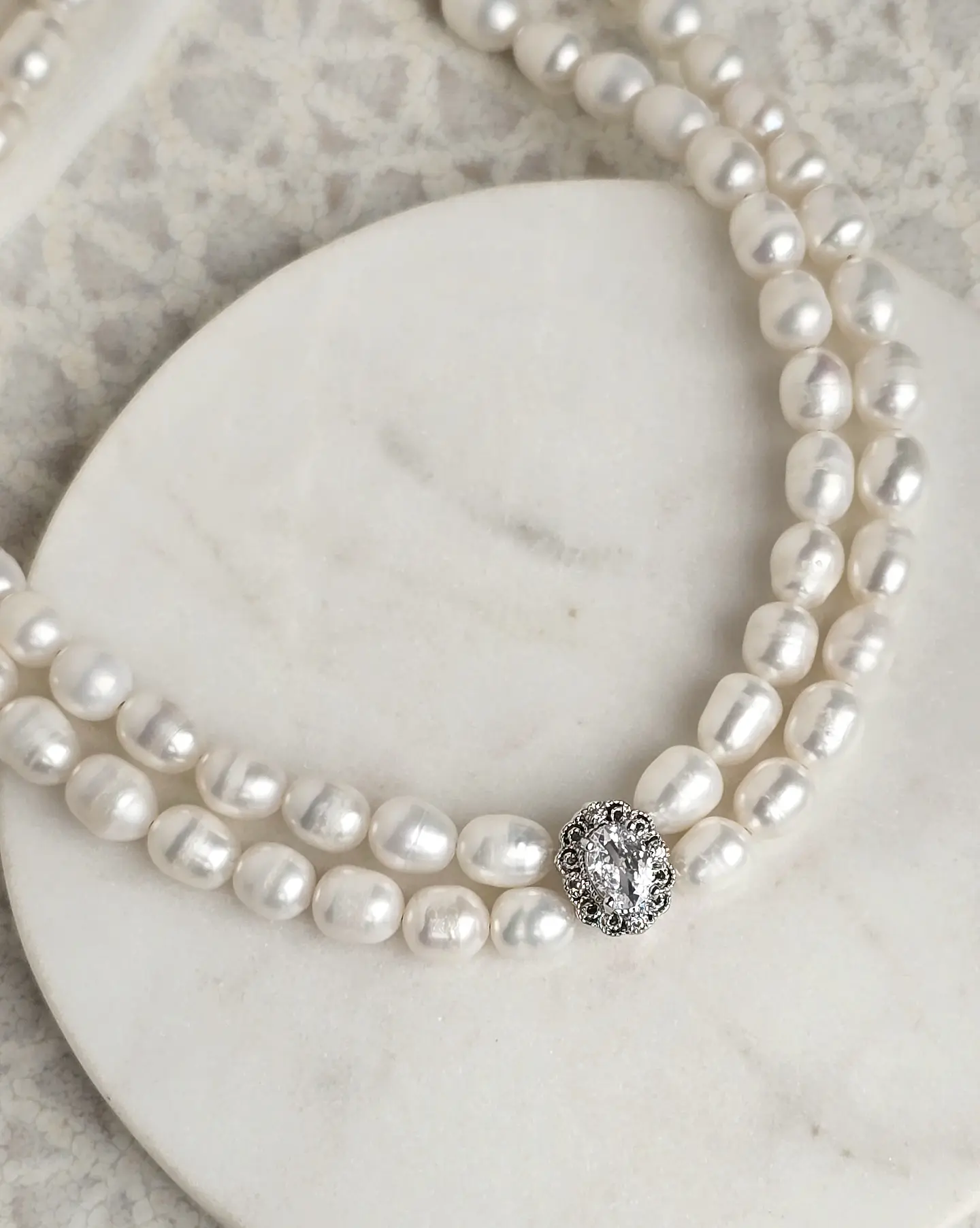 Choker perlas doble con centro vintage 2 2