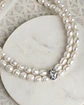 Choker perlas doble con centro vintage 2 - Miniatura 2