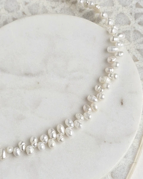 Choker perlas irregulares