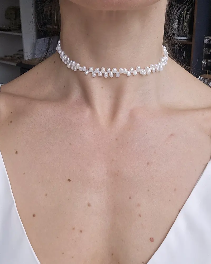 Choker perlas irregulares